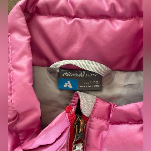 Eddie Bauer First Ascent Kids Puffer Jacket Sz L (12) Pink - Picture 3 of 7